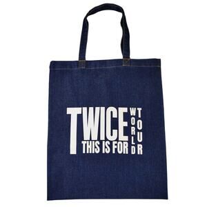TWICE This Is For World Tour Tote Blue 14.5x17 KPOP Concert 2026 Momo Mina Jihyo